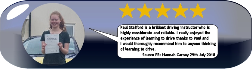 5 star review of pauls 5 star driving tuition ledbury